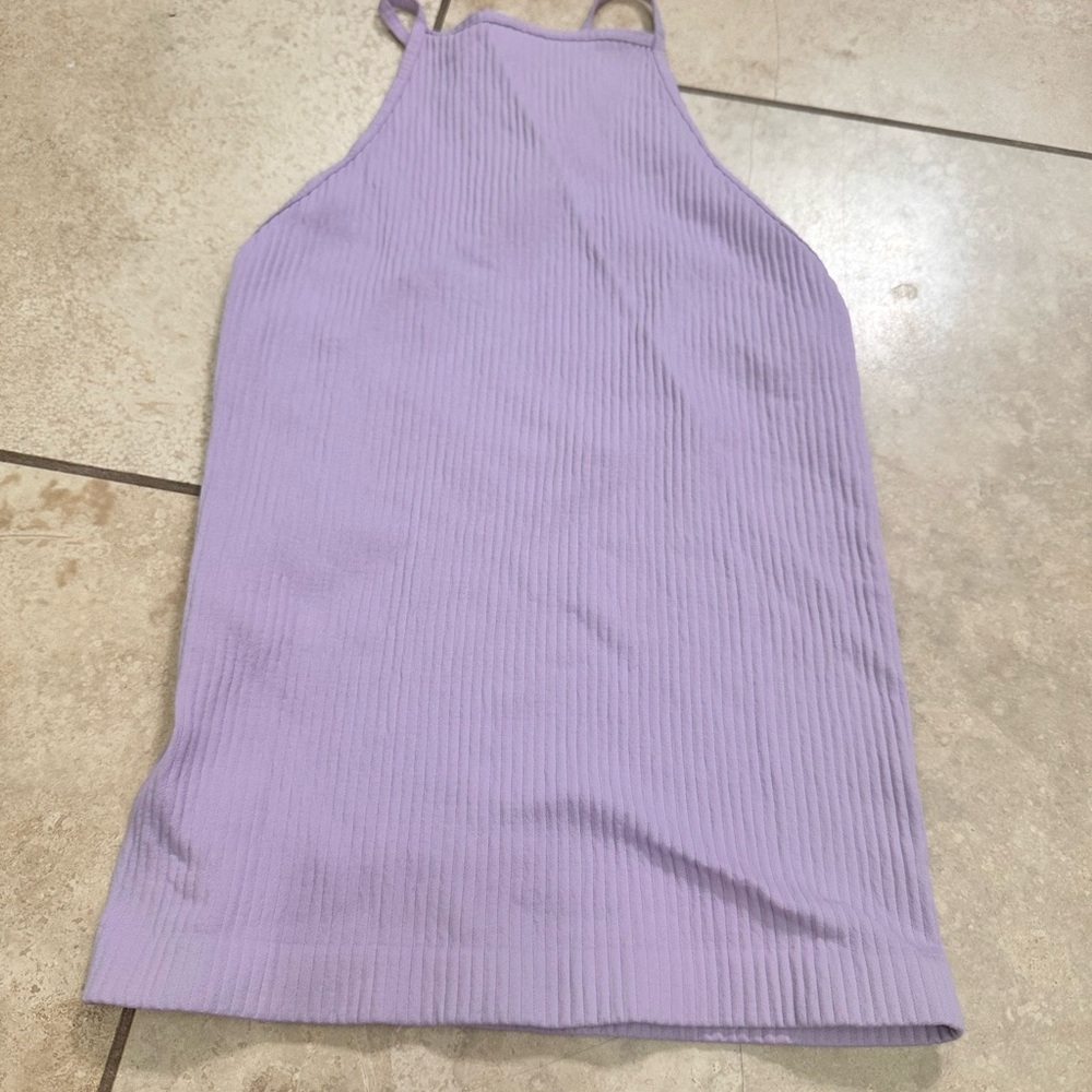 Lavender Ribbed Women's Top
